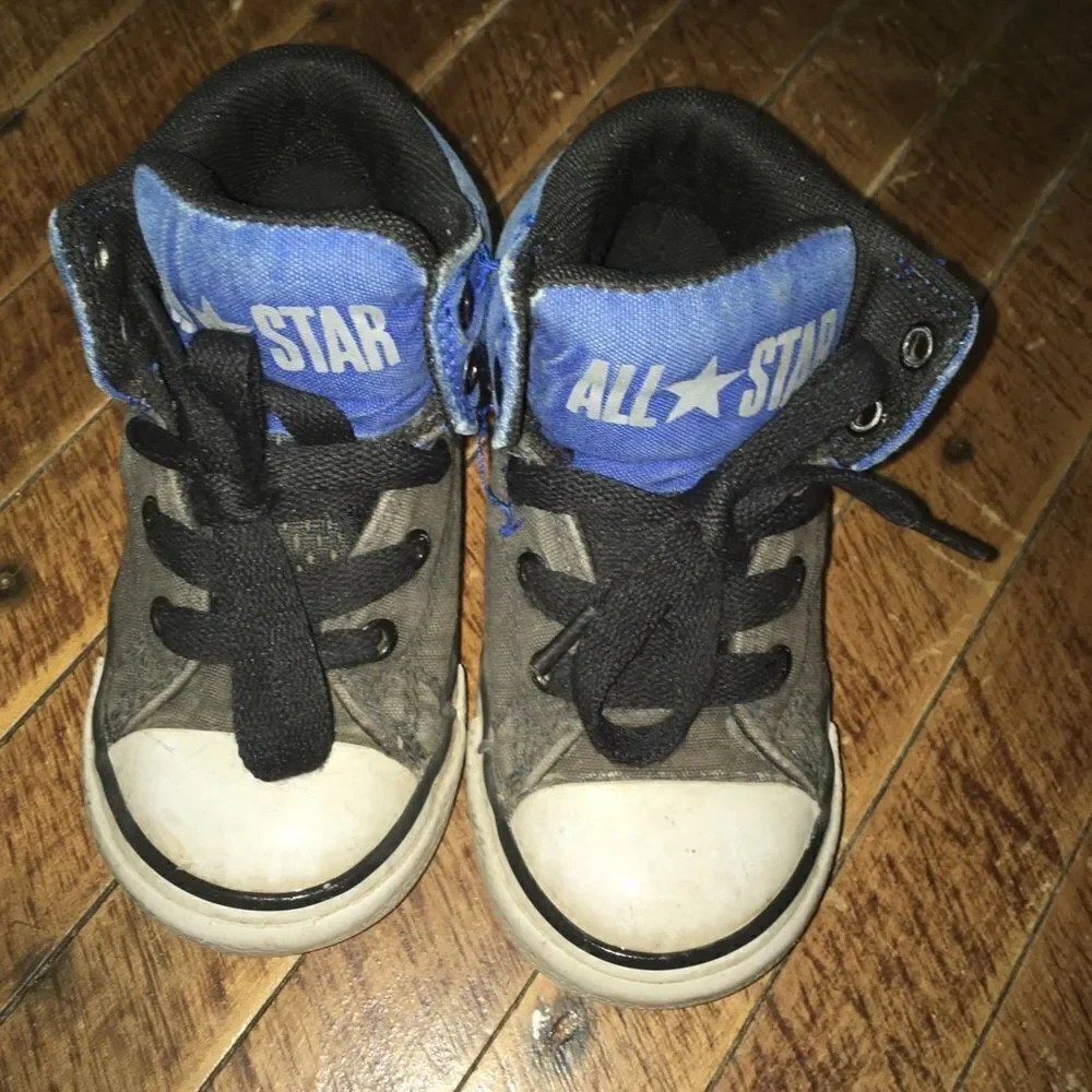 Converse two toned high top sneakers